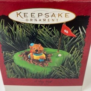 HALLMARK “I Dig Golf” 1996 ornament Vintage
